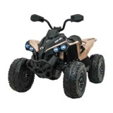JOKO Elektrická Štvorkolka Maverick ATV 2x200W 24V, kožené sedadlo, penové kolesá, FM rádio, hnedá