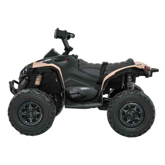 JOKO Elektrická Štvorkolka Maverick ATV 2x200W 24V, kožené sedadlo, penové kolesá, FM rádio, hnedá