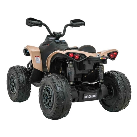 JOKO Elektrická Štvorkolka Maverick ATV 2x200W 24V, kožené sedadlo, penové kolesá, FM rádio, hnedá