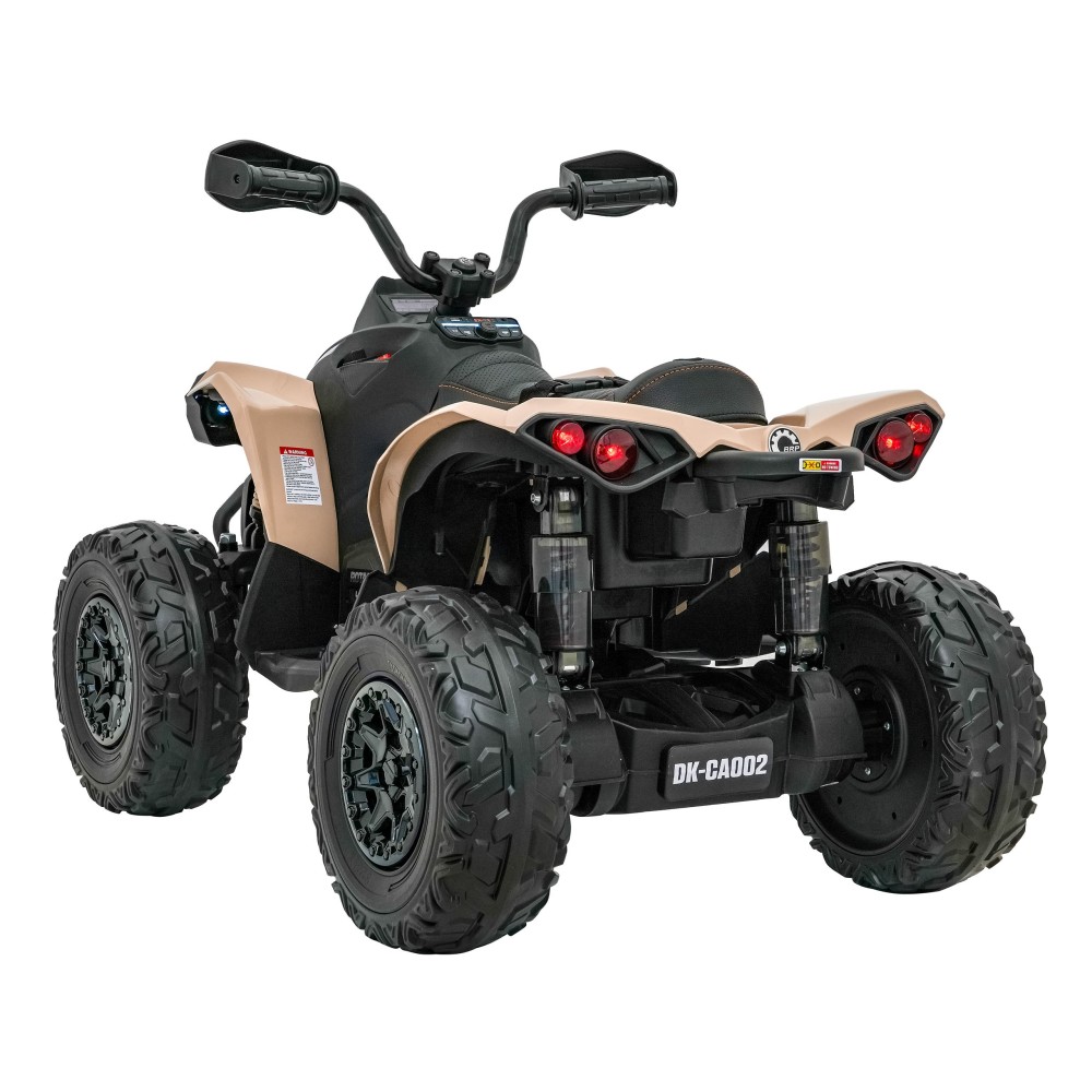 JOKO Elektrická Štvorkolka Maverick ATV 2x200W 24V, kožené sedadlo, penové kolesá, FM rádio, hnedá