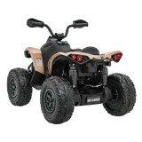 JOKO Elektrická Štvorkolka Maverick ATV 2x200W 24V, kožené sedadlo, penové kolesá, FM rádio, hnedá