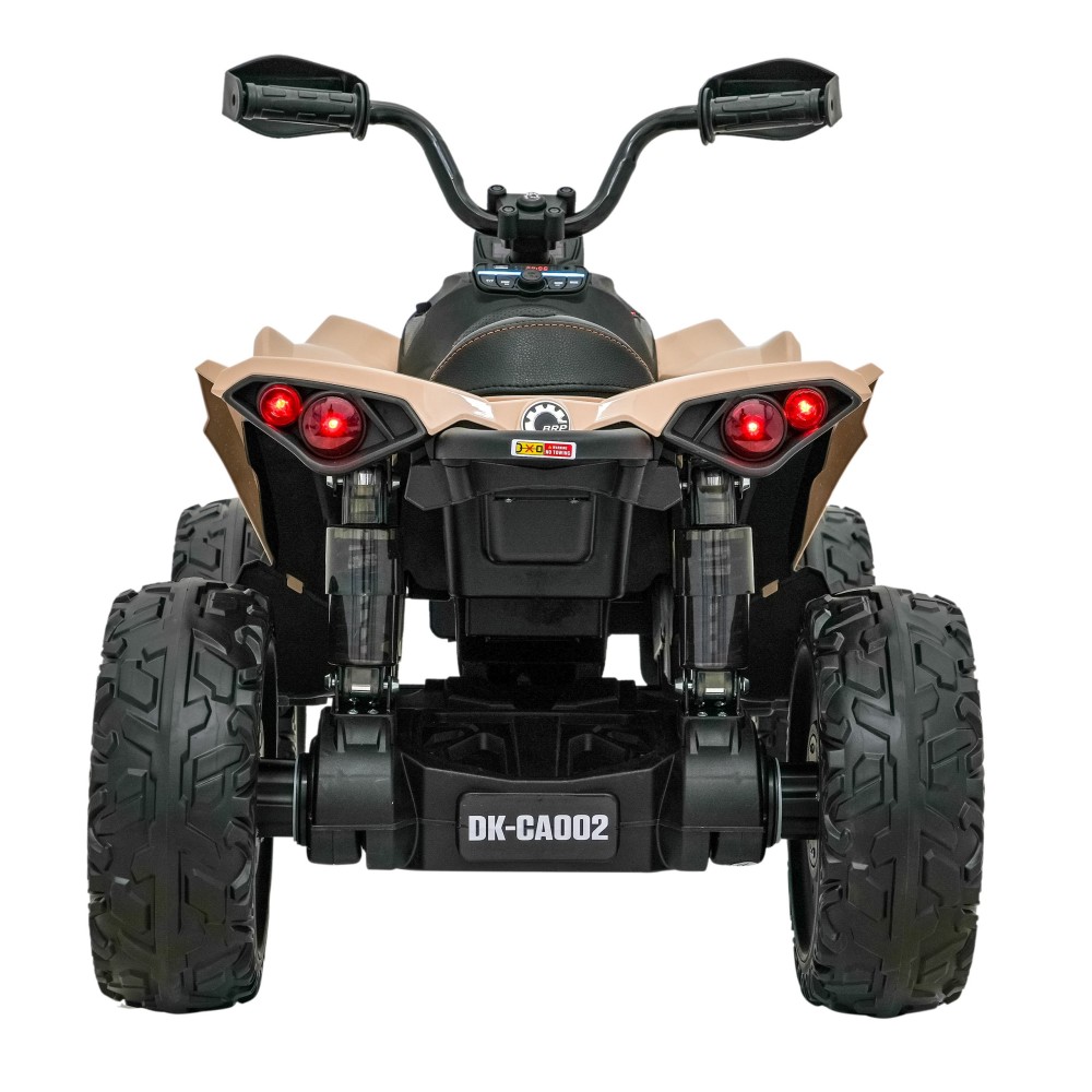 JOKO Elektrická Štvorkolka Maverick ATV 2x200W 24V, kožené sedadlo, penové kolesá, FM rádio, hnedá
