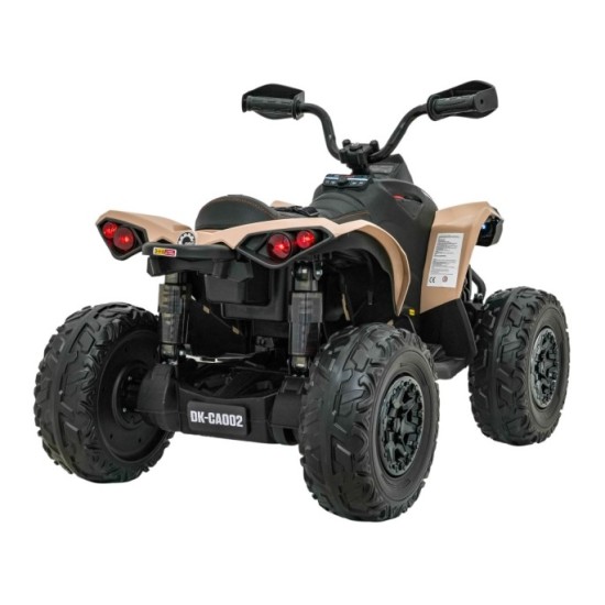 JOKO Elektrická Štvorkolka Maverick ATV 2x200W 24V, kožené sedadlo, penové kolesá, FM rádio, hnedá