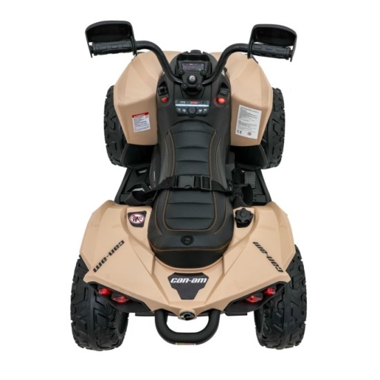 JOKO Elektrická Štvorkolka Maverick ATV 2x200W 24V, kožené sedadlo, penové kolesá, FM rádio, hnedá