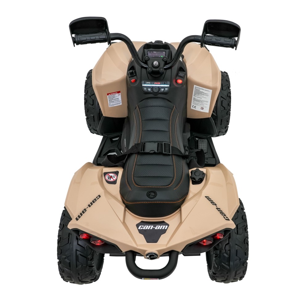 JOKO Elektrická Štvorkolka Maverick ATV 2x200W 24V, kožené sedadlo, penové kolesá, FM rádio, hnedá