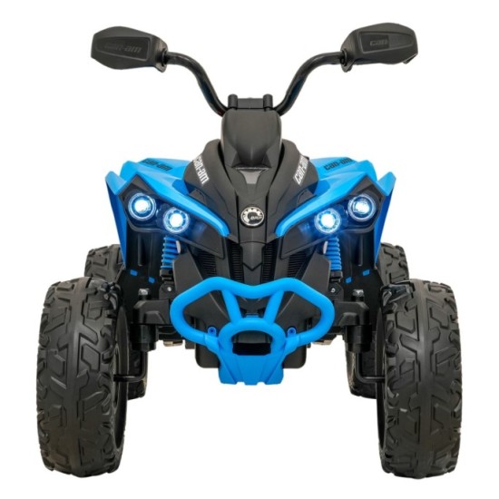 JOKO Elektrická Štvorkolka Maverick ATV 2x200W 24V, kožené sedadlo, penové kolesá, FM rádio, modrá