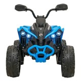 JOKO Elektrická Štvorkolka Maverick ATV 2x200W 24V, kožené sedadlo, penové kolesá, FM rádio, modrá
