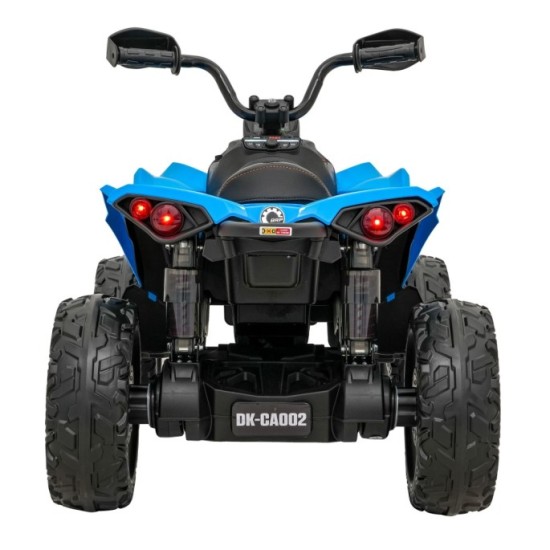 JOKO Elektrická Štvorkolka Maverick ATV 2x200W 24V, kožené sedadlo, penové kolesá, FM rádio, modrá