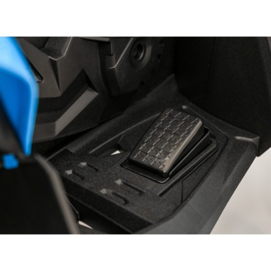 JOKO Elektrická Štvorkolka Maverick ATV 2x200W 24V, kožené sedadlo, penové kolesá, FM rádio, modrá