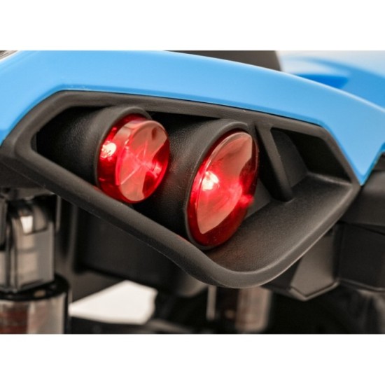 JOKO Elektrická Štvorkolka Maverick ATV 2x200W 24V, kožené sedadlo, penové kolesá, FM rádio, modrá