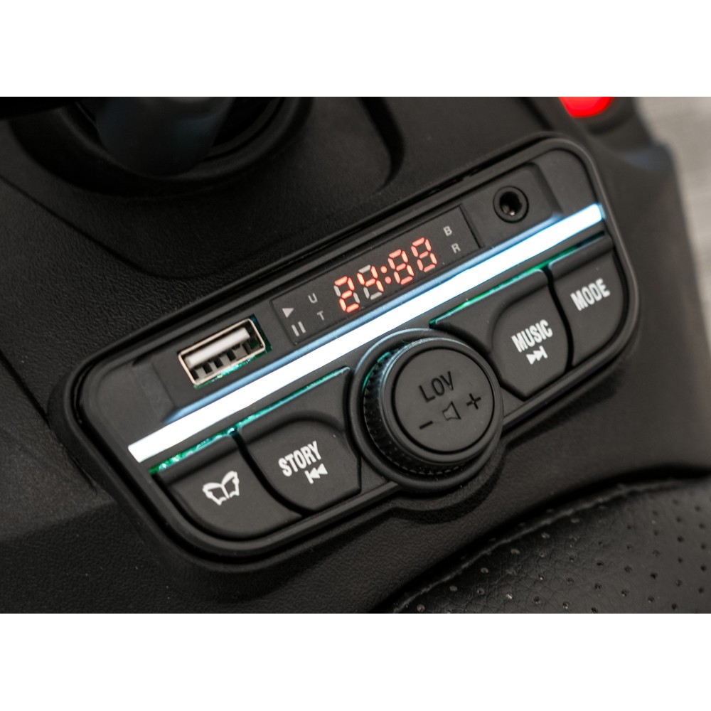 JOKO Elektrická Štvorkolka Maverick ATV 2x200W 24V, kožené sedadlo, penové kolesá, FM rádio, modrá