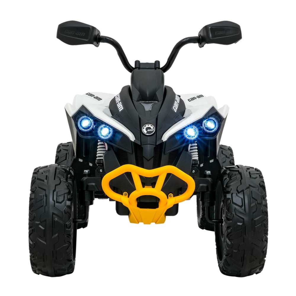 JOKO Elektrická Štvorkolka Maverick ATV 2x200W 24V, kožené sedadlo, penové kolesá, FM rádio, biela