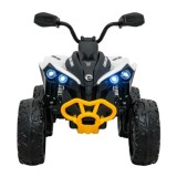 JOKO Elektrická Štvorkolka Maverick ATV 2x200W 24V, kožené sedadlo, penové kolesá, FM rádio, biela