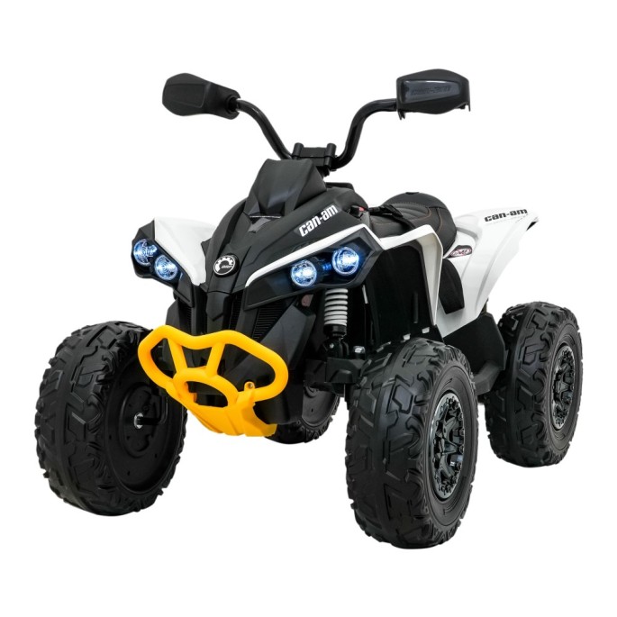 JOKO Elektrická Štvorkolka Maverick ATV 2x200W 24V, kožené sedadlo, penové kolesá, FM rádio, biela