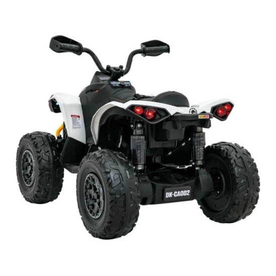JOKO Elektrická Štvorkolka Maverick ATV 2x200W 24V, kožené sedadlo, penové kolesá, FM rádio, biela