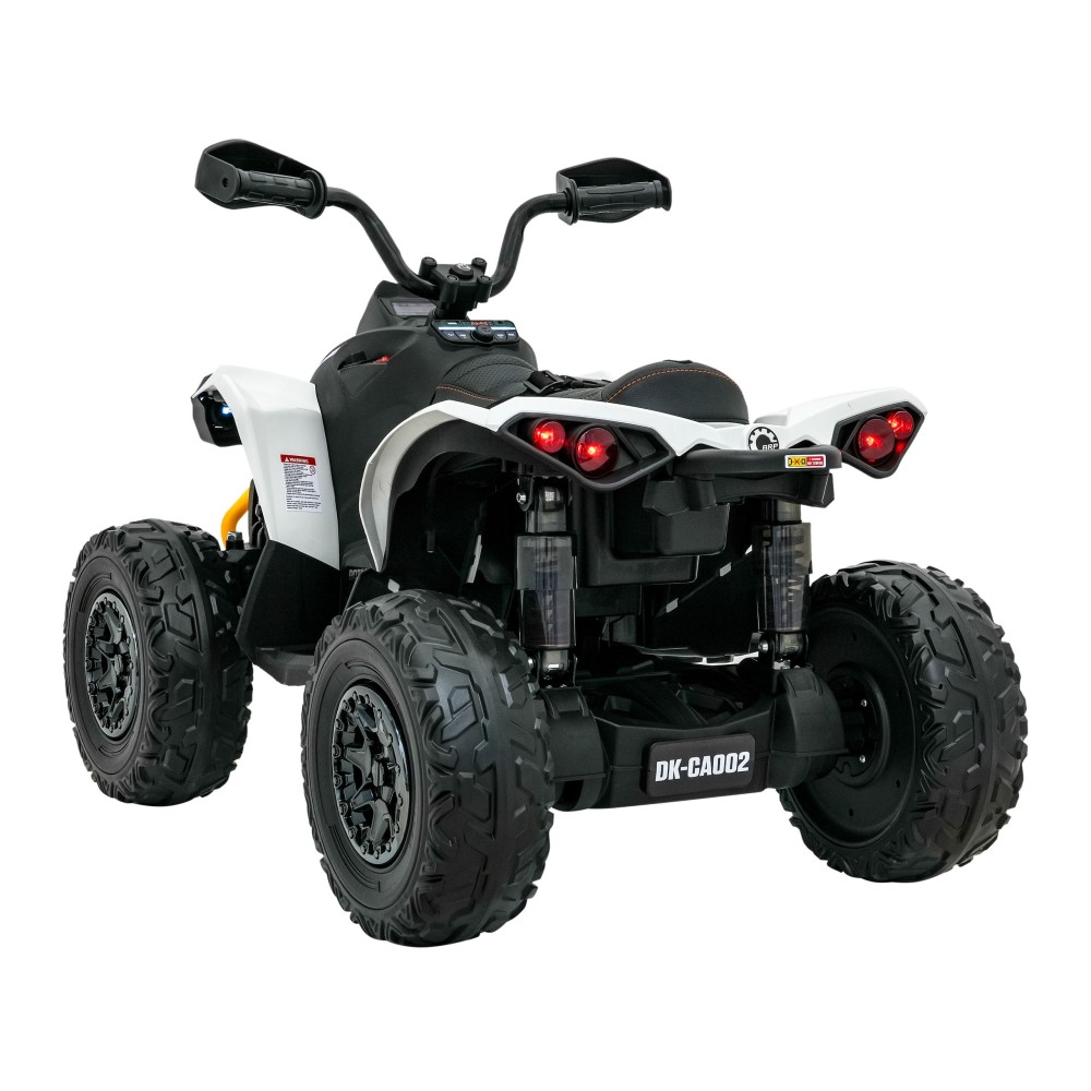 JOKO Elektrická Štvorkolka Maverick ATV 2x200W 24V, kožené sedadlo, penové kolesá, FM rádio, biela