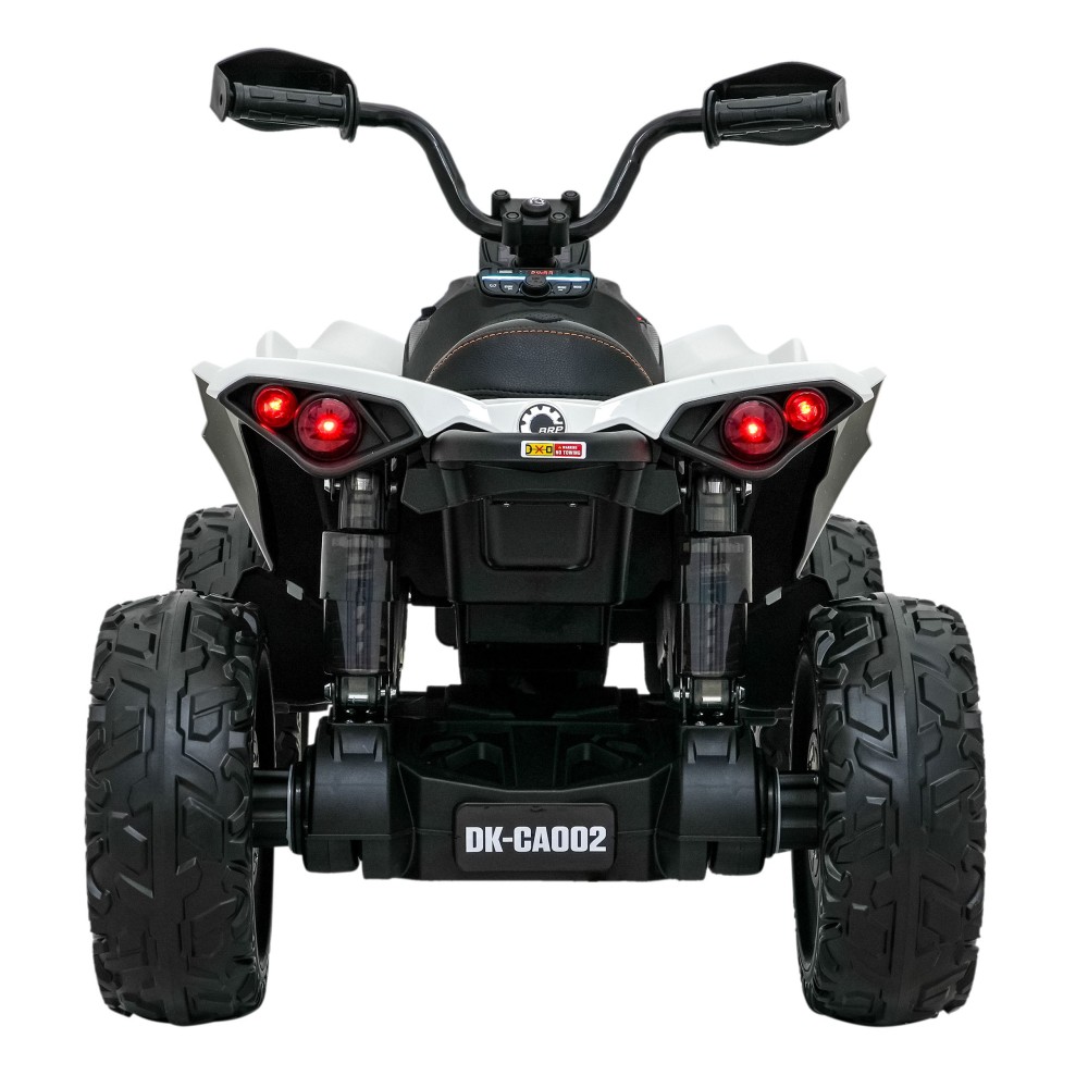 JOKO Elektrická Štvorkolka Maverick ATV 2x200W 24V, kožené sedadlo, penové kolesá, FM rádio, biela