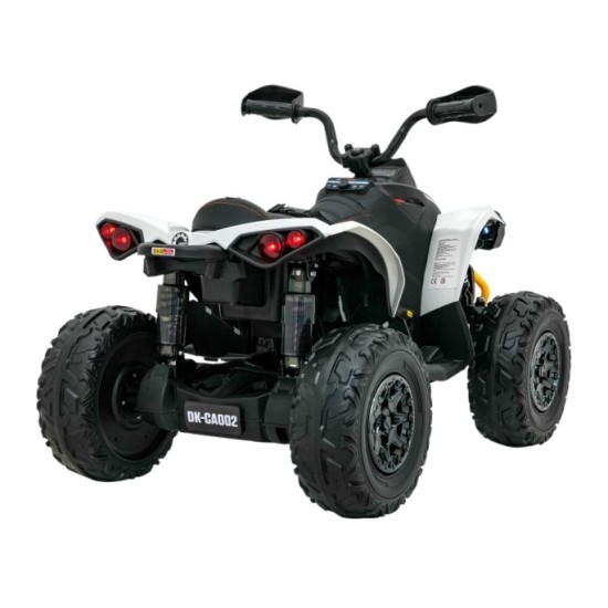 JOKO Elektrická Štvorkolka Maverick ATV 2x200W 24V, kožené sedadlo, penové kolesá, FM rádio, biela