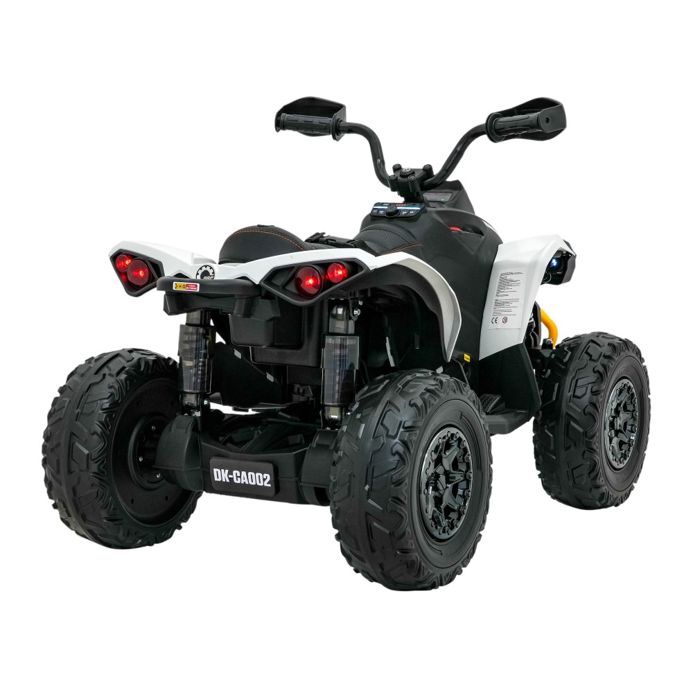 JOKO Elektrická Štvorkolka Maverick ATV 2x200W 24V, kožené sedadlo, penové kolesá, FM rádio, biela