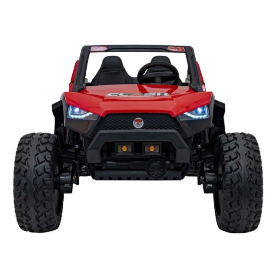 JOKO Elektrické Autíčko Buggy Clash STRONG 4x4 300W 24V, penové kolesá, Dvojmiestne kožené sedadlo, Nosnosť 60kg, červené