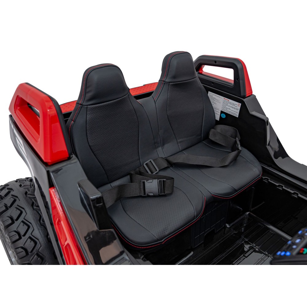 JOKO Elektrické Autíčko Buggy Clash STRONG 4x4 300W 24V, penové kolesá, Dvojmiestne kožené sedadlo, Nosnosť 60kg, červené