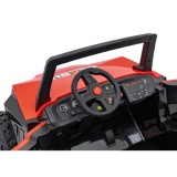 JOKO Elektrické Autíčko Buggy Clash STRONG 4x4 300W 24V, penové kolesá, Dvojmiestne kožené sedadlo, Nosnosť 60kg, červené