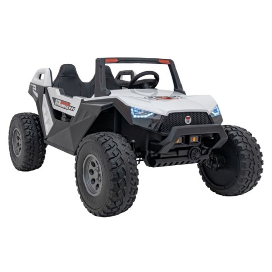 JOKO Elektrické Autíčko Buggy Clash STRONG 4x4 300W 24V, penové kolesá, Dvojmiestne kožené sedadlo, Nosnosť 60kg, biele