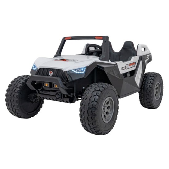 JOKO Elektrické Autíčko Buggy Clash STRONG 4x4 300W 24V, penové kolesá, Dvojmiestne kožené sedadlo, Nosnosť 60kg, biele