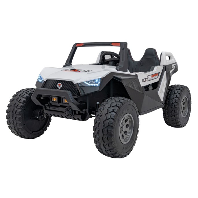 JOKO Elektrické Autíčko Buggy Clash STRONG 4x4 300W 24V, penové kolesá, Dvojmiestne kožené sedadlo, Nosnosť 60kg, biele