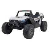 JOKO Elektrické Autíčko Buggy Clash STRONG 4x4 300W 24V, penové kolesá, Dvojmiestne kožené sedadlo, Nosnosť 60kg, biele