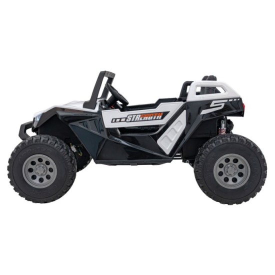 JOKO Elektrické Autíčko Buggy Clash STRONG 4x4 300W 24V, penové kolesá, Dvojmiestne kožené sedadlo, Nosnosť 60kg, biele