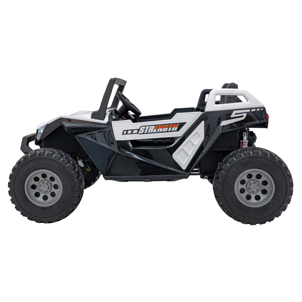JOKO Elektrické Autíčko Buggy Clash STRONG 4x4 300W 24V, penové kolesá, Dvojmiestne kožené sedadlo, Nosnosť 60kg, biele