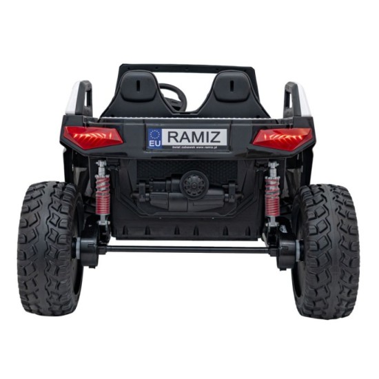 JOKO Elektrické Autíčko Buggy Clash STRONG 4x4 300W 24V, penové kolesá, Dvojmiestne kožené sedadlo, Nosnosť 60kg, biele