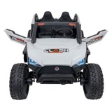 JOKO Elektrické Autíčko Buggy Clash STRONG 4x4 300W 24V, penové kolesá, Dvojmiestne kožené sedadlo, Nosnosť 60kg, biele