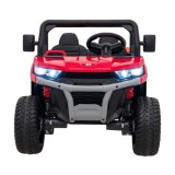 JOKO Elektrické autíčko s Elektricky vyklápacou vlečkou Pick-Up Speed 900, kožené sedadlo, penové kolesá, nosnosť 50kg, červené