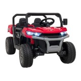 JOKO Elektrické autíčko s Elektricky vyklápacou vlečkou Pick-Up Speed 900, kožené sedadlo, penové kolesá, nosnosť 50kg, červené