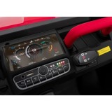 JOKO Elektrické autíčko s Elektricky vyklápacou vlečkou Pick-Up Speed 900, kožené sedadlo, penové kolesá, nosnosť 50kg, červené