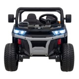JOKO Elektrické autíčko s Elektricky vyklápacou vlečkou Pick-Up Speed 900, kožené sedadlo, penové kolesá, nosnosť 50kg, čierne