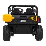 JOKO Elektrické autíčko s Elektricky vyklápacou vlečkou Pick-Up Speed 900, kožené sedadlo, penové kolesá, nosnosť 50kg, čierne