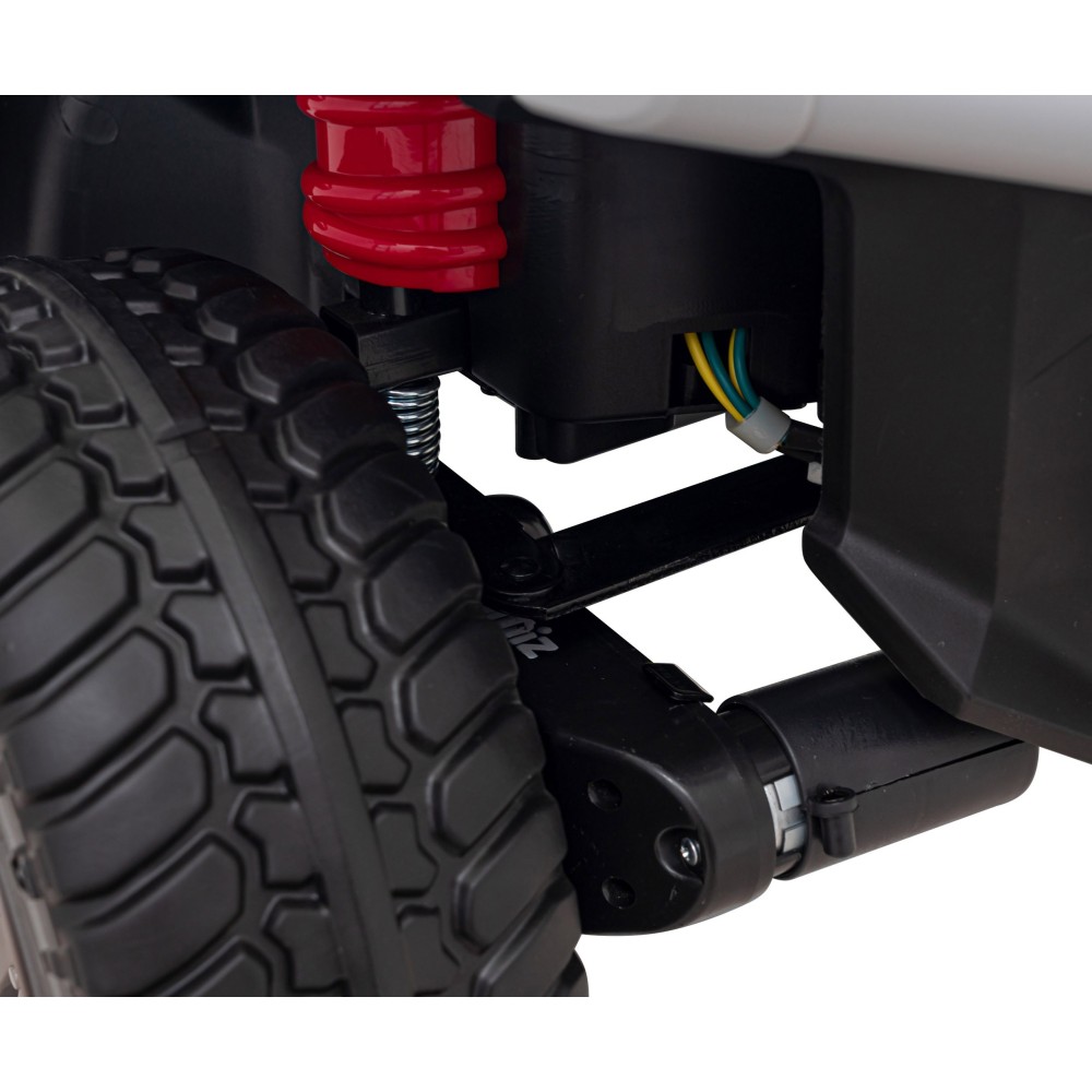 JOKO Elektrické autíčko s Elektricky vyklápacou vlečkou Pick-Up Speed 900, kožené sedadlo, penové kolesá, nosnosť 50kg, čierne