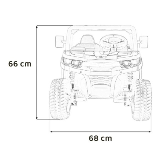 JOKO Elektrické autíčko s Elektricky vyklápacou vlečkou Pick-Up Speed 900, kožené sedadlo, penové kolesá, nosnosť 50kg, čierne