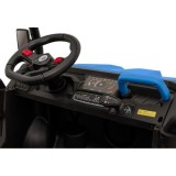 JOKO Elektrické autíčko s Elektricky vyklápacou vlečkou Pick-Up Speed 900, kožené sedadlo, penové kolesá, nosnosť 50kg, modré