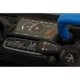JOKO Elektrické autíčko s Elektricky vyklápacou vlečkou Pick-Up Speed 900, kožené sedadlo, penové kolesá, nosnosť 50kg, modré