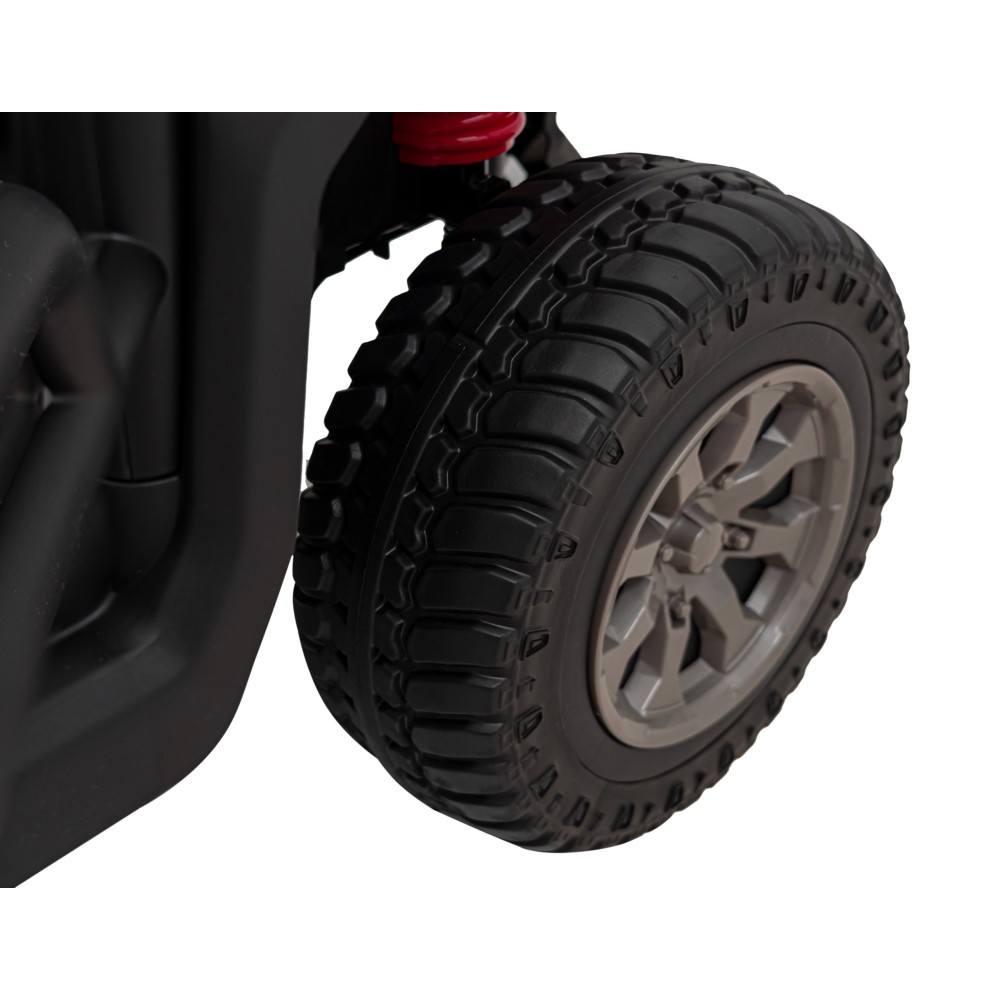 JOKO Elektrické autíčko s Elektricky vyklápacou vlečkou Pick-Up Speed 900, kožené sedadlo, penové kolesá, nosnosť 50kg, modré