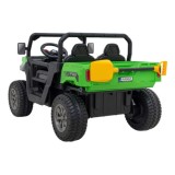 JOKO Elektrické autíčko s Elektricky vyklápacou vlečkou Pick-Up Speed 900, kožené sedadlo, penové kolesá, nosnosť 50kg, zelené