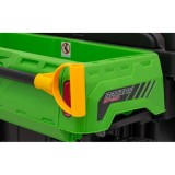 JOKO Elektrické autíčko s Elektricky vyklápacou vlečkou Pick-Up Speed 900, kožené sedadlo, penové kolesá, nosnosť 50kg, zelené