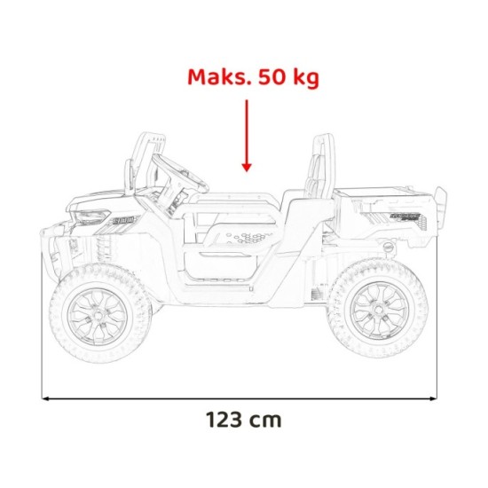 JOKO Elektrické autíčko s Elektricky vyklápacou vlečkou Pick-Up Speed 900, kožené sedadlo, penové kolesá, nosnosť 50kg, zelené