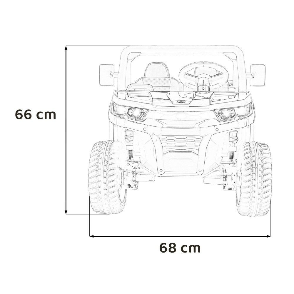 JOKO Elektrické autíčko s Elektricky vyklápacou vlečkou Pick-Up Speed 900, kožené sedadlo, penové kolesá, nosnosť 50kg, zelené