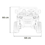 JOKO Elektrické autíčko s Elektricky vyklápacou vlečkou Pick-Up Speed 900, kožené sedadlo, penové kolesá, nosnosť 50kg, zelené