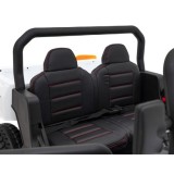 JOKO Elektrické autíčko s Elektricky vyklápacou vlečkou Pick-Up Speed 900, kožené sedadlo, penové kolesá, nosnosť 50kg, biele